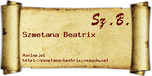 Szmetana Beatrix névjegykártya