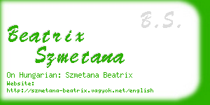 beatrix szmetana business card